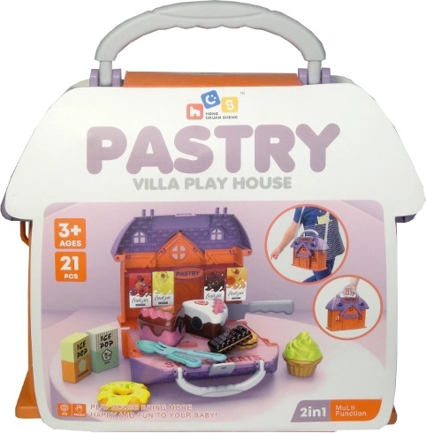 Casita 3 en 1: pastelería en bolso