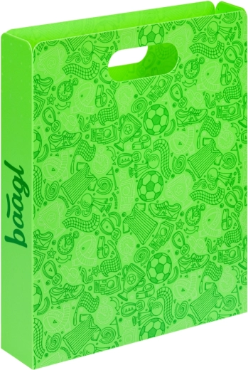 Baagl carpetas de plástico plegables para cuadernos escolares – fútbol