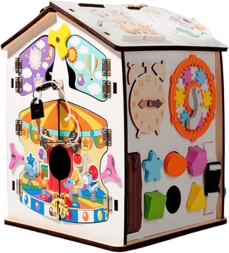 2Kids Toys casita de actividades (busy board) blanca