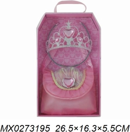 Conjunto de moda para una pequeña princesa – corona y bolso