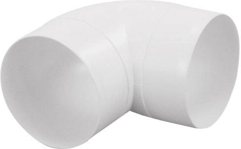 Codo redondo 90° para tubería 90/125 mm