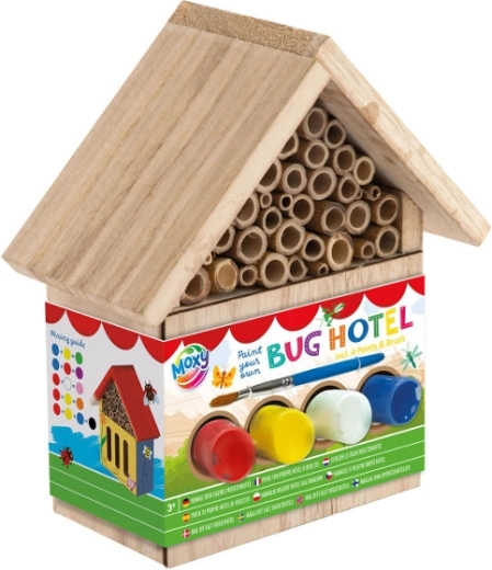 Casa de madera para insectos para colorear