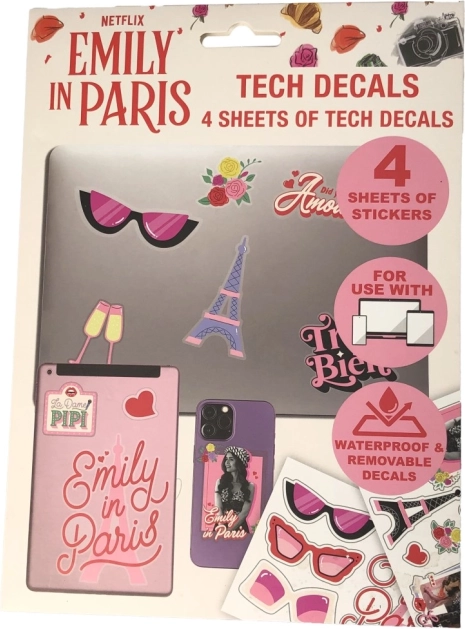 Pegatinas Emily in Paris – set de 4 hojas