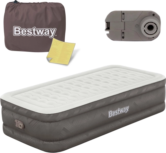Cama inflable con bomba eléctrica integrada 191 × 97 × 46 cm BESTWAY