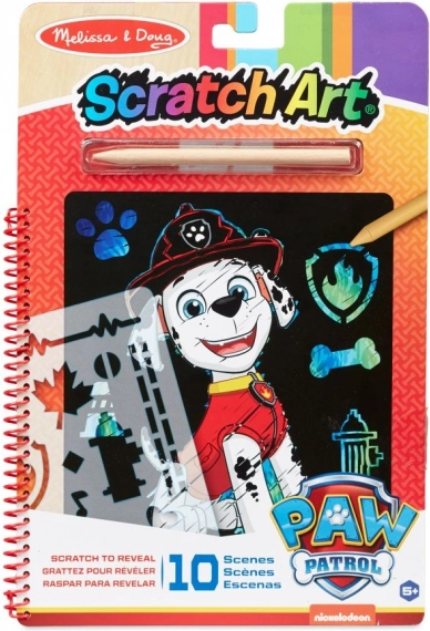 Melissa & Doug PAW PATROL arte para rascar – Marshall, bloc creativo