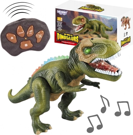 Woopie dinosaurio robótico RC T‑Rex con luces y sonidos