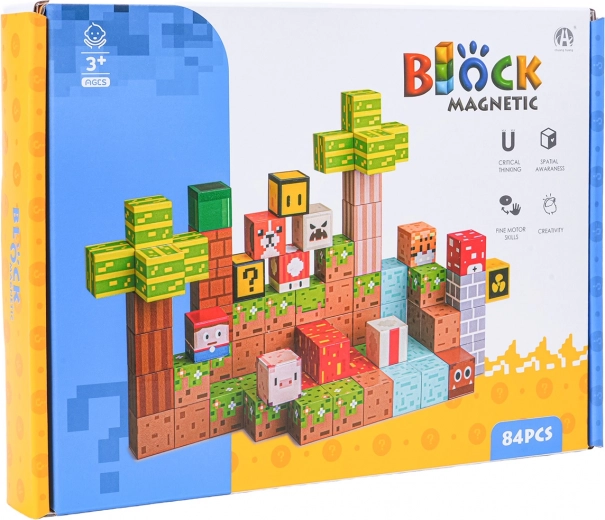 Construcción magnética 3D - 84 piezas