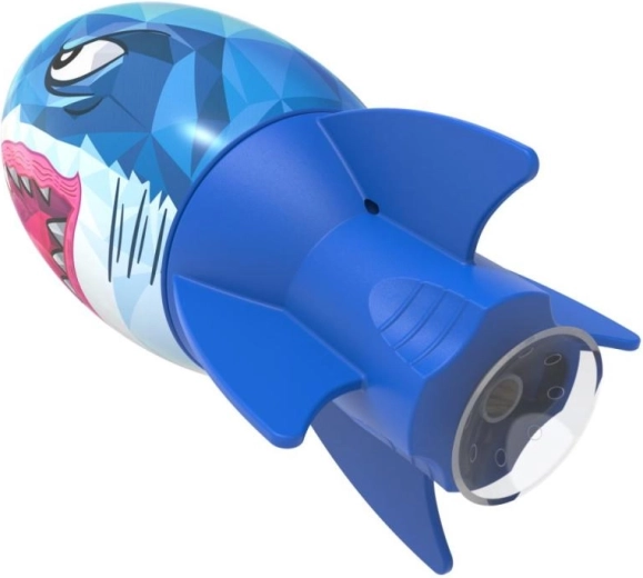 Divertido diseño de tiburón que motiva al movimiento