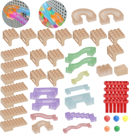 Masterkidz set de construcción de pista de canicas para panel STEM, 63 piezas