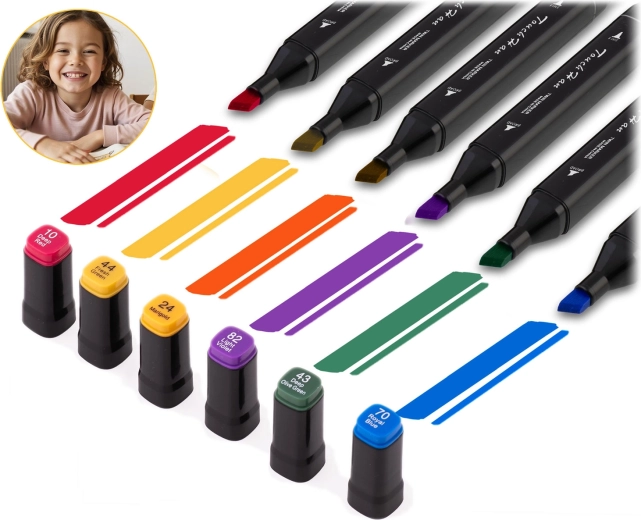 80 colores vivos y saturados con cobertura uniforme
