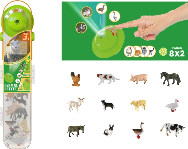 PLEJO mascotas de granja con proyector