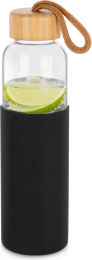 Botella de agua de vidrio con funda de silicona 500 ml