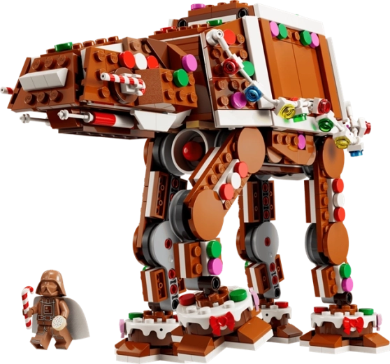 AT-AT de pan de jengibre con detalles festivos