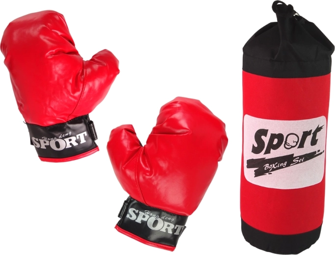 Set de boxeo infantil – saco de boxeo y guantes con cierre de velcro