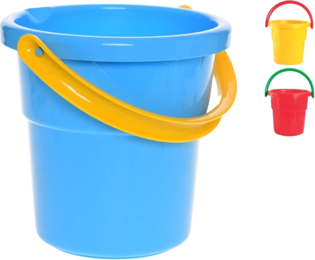 Cubo de plástico para niños de 18 cm – 3 colores