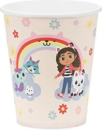 Vasos de papel La casa de muñecas de Gabby mix de motivos 250 ml