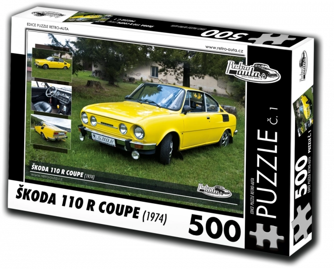 Puzzle Retroauta Škoda 110 R Coupe 1974 - 500 piezas