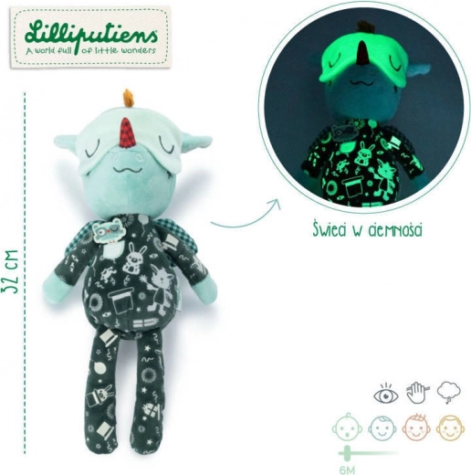 Lilliputiens peluche para dormir con elementos luminosos dragón Joe 6m+