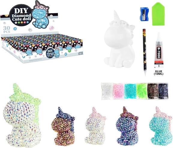 Unicornio creativo para decorar con pedrería