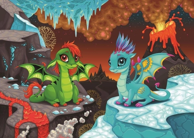 Puzzle de dragoncitos de 100 piezas
