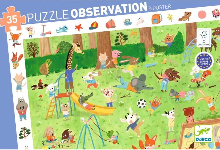 Puzzle de búsqueda Pequeños amigos del jardín - 35 piezas