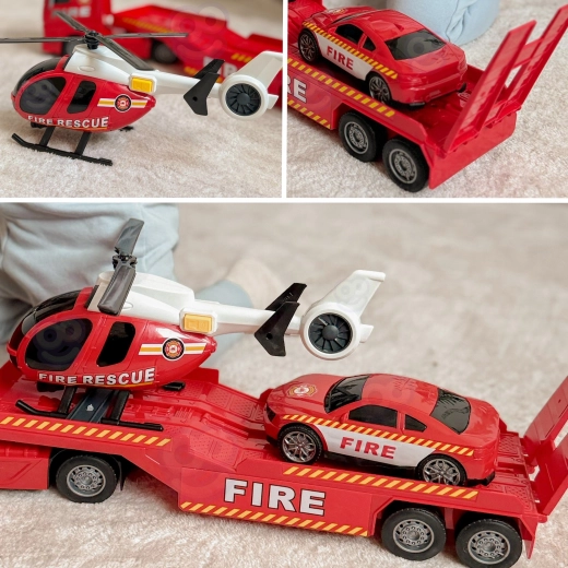 Tres vehículos de rescate en un solo set