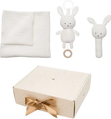 Jabadabado set de regalo para bebé con mantita de muselina bunny
