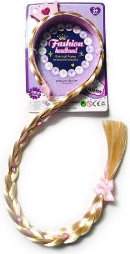 Diadema con trenza larga 70 cm