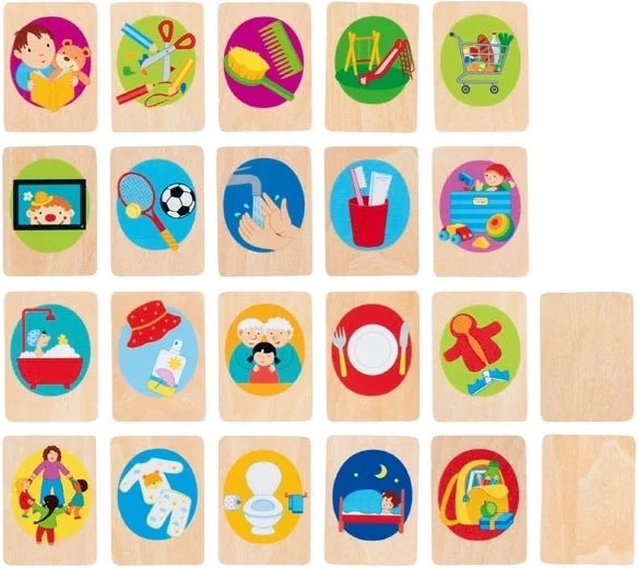 Tarjetas ilustradas para actividades cotidianas