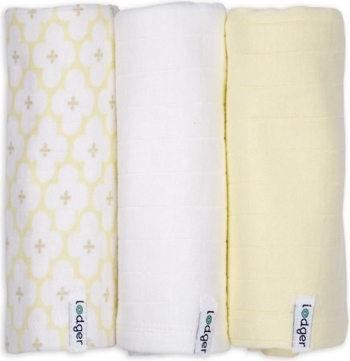 Lodger swaddler solid matcha butter (70 × 70 cm) - set de 3 piezas