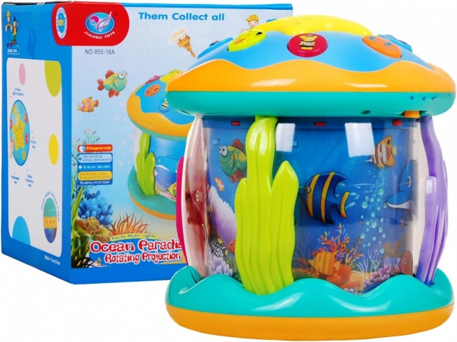 Proyector infantil Mundo Marino – luz nocturna y caja de música para conciliar el sueño fácilmente