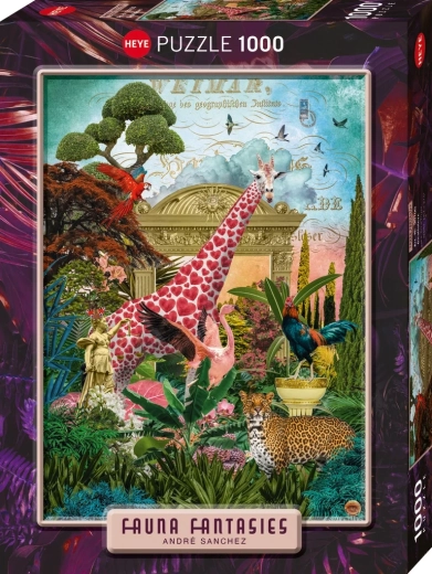 Puzzle Heye Fauna Fantasies: Amor de jirafas, 1000 piezas