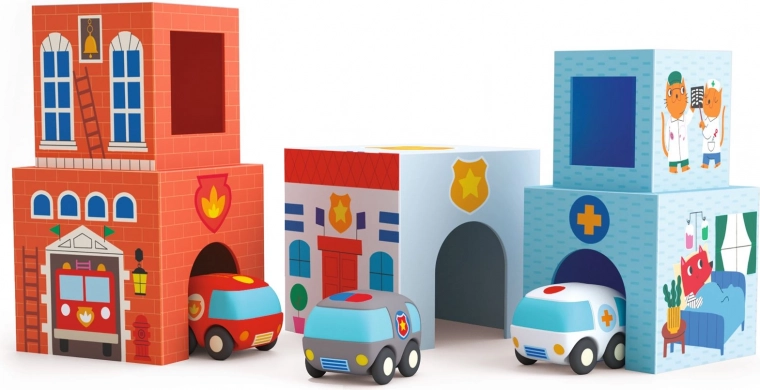 Cubos apilables Topani Car DJECO