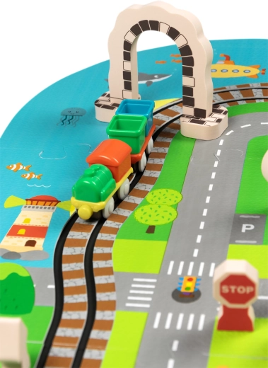 Locomotora automática y vagones