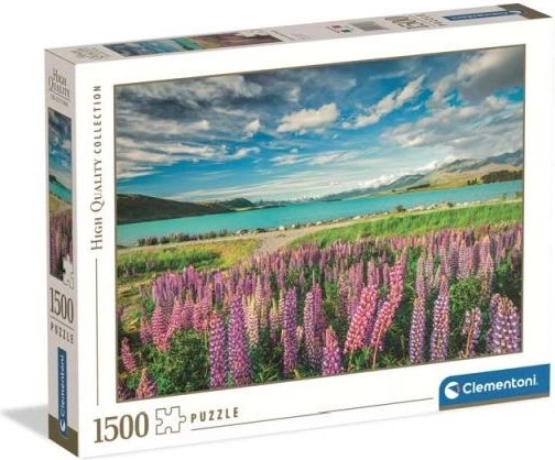 Puzzle Clementoni Lupinos junto al lago Tekapo, 1500 piezas