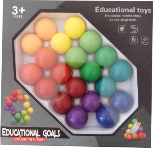 Pelotas de puzzle educativas 3+ – bolitas de conexión de colores