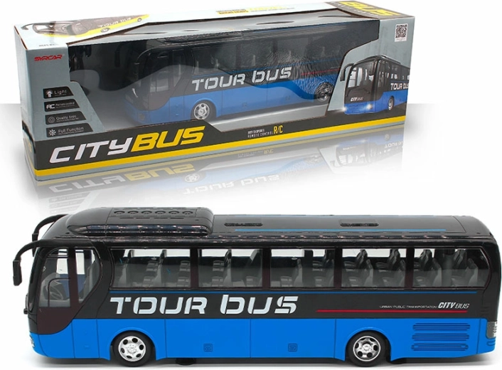 RC autobús Tour Bus azul-amarillo