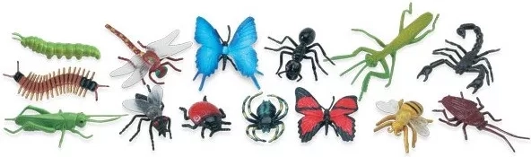 Set de figuras de insectos (48 uds)
