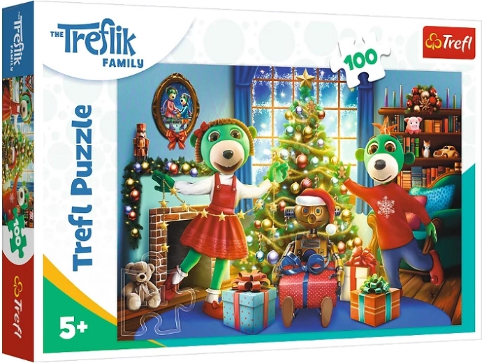 Puzzle navideño Trefl Treflíci de invierno 100 piezas