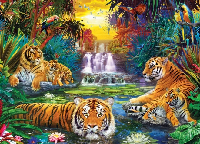 Puzzle Paraíso de Tigres XL 500 piezas