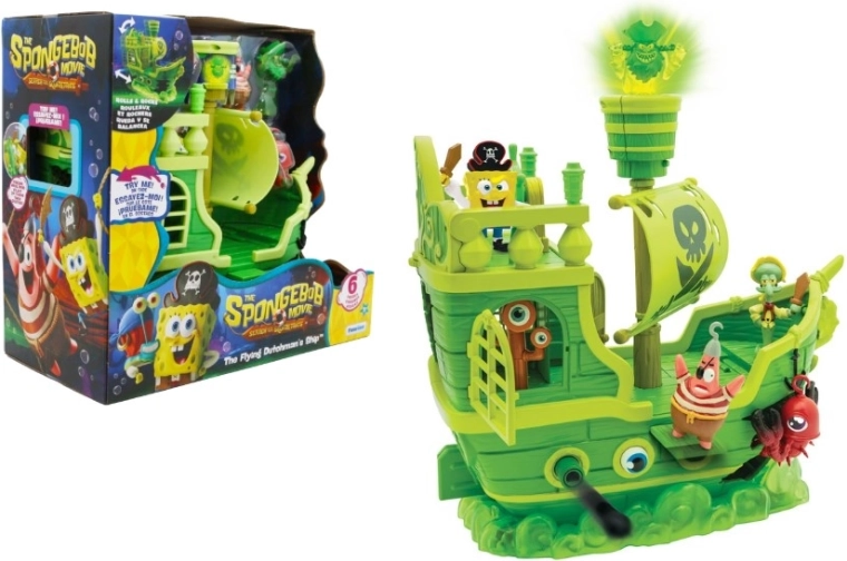 SpongeBob – barco pirata Holandés Errante volador con 6 figuras