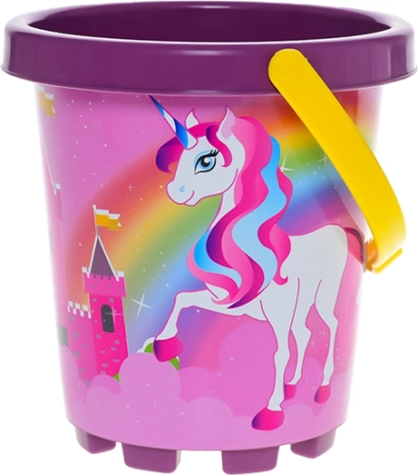 Cubo infantil con unicornio 14 cm