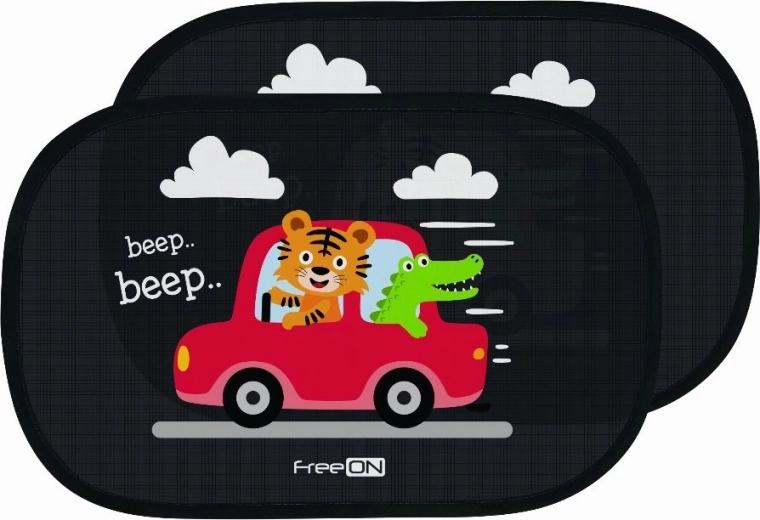 FreeON parasoles para coche con animalitos, UPF 50+, 48 × 31 cm