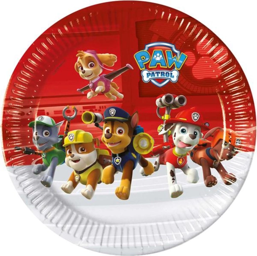 Platos de papel PAW PATROL 20 cm, 6 uds