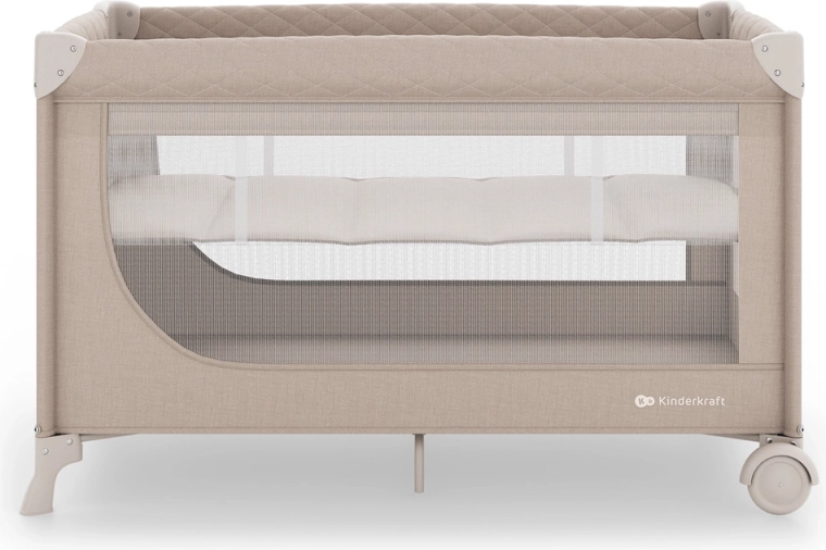 Kinderkraft Leody Up cuna de viaje 2 en 1 beige