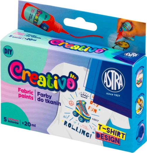 Pinturas para textil ASTRA CREATIVO 5×20 ml