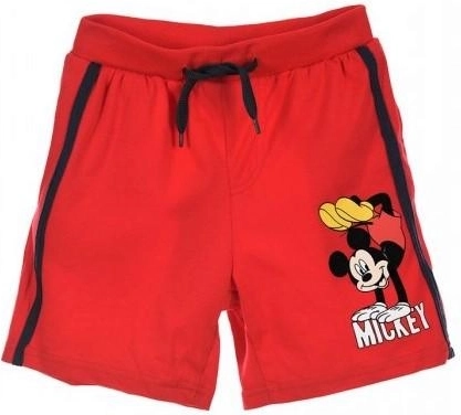 Bermudas de algodón rojas de Mickey