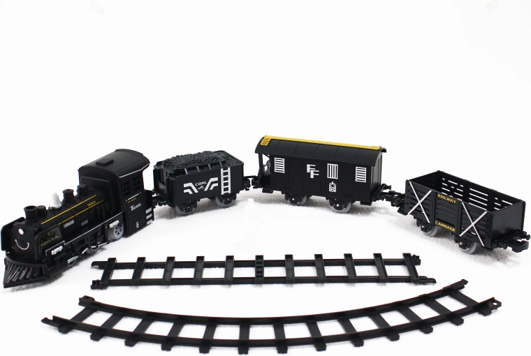 Tren eléctrico – locomotora de vapor con humo, luz y sonido a pilas
