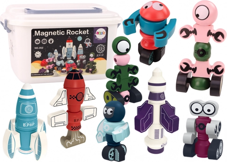 Cubos magnéticos Cohete Espacial 56 piezas