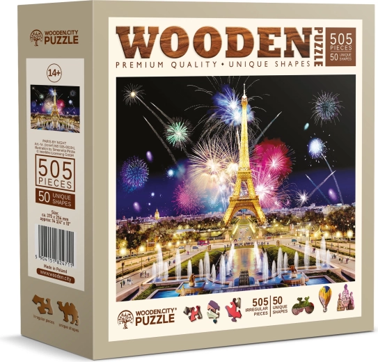 Puzzle de madera París nocturno 505 piezas de WOODEN CITY
